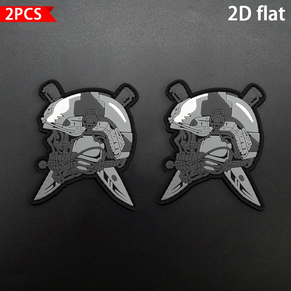 Specifications Available: 1Pc/2Pcs/3Pcs. Irregular Cross-Shaped Tool Helmet Luminous Rubber Velcro Patch with Matching Black Edge Layered Soft Rubber, Suitable for Tactical Jackets, Cycling Bags, Baseball Caps, and Various Clothing Accessories view 3