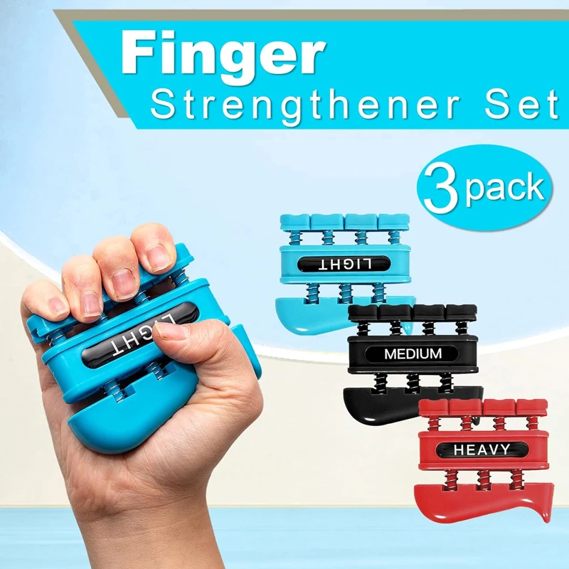 Finger Strengthener Finger Exerciser for Forearm and Hand Strengthener Hand Grip Workout Equipment for Musician Rock Climbing