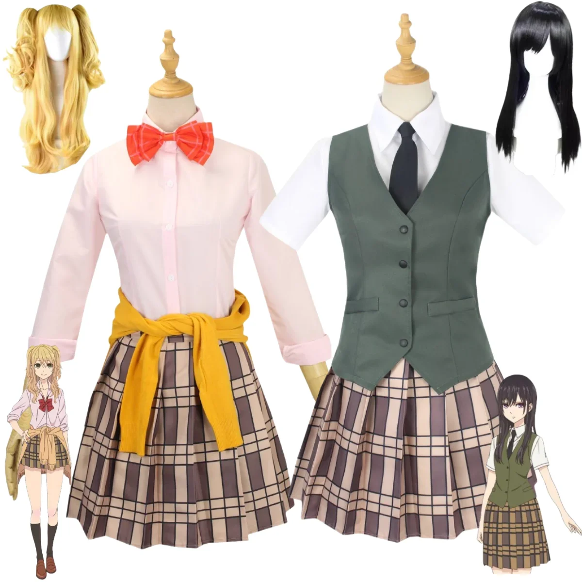 Anime Citrus Aihara Mei Aihara Yuzu Cosplay Costume Wig Japan South Korea JK School Uniforms Skirt Woman Kawaii Carnival Suit