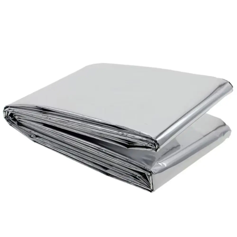 Camping Mat Pad Windproof Thermal Blanket Waterproof PET Foil Survival Blanket All Weather Lightweight Emergency Blanket Camping