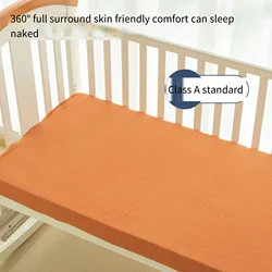 100%Cotton 130*70cm Solid Color Baby Fitted Sheets Children's Bed Cover For Newborn Bassinet Cradle Sheet Beding