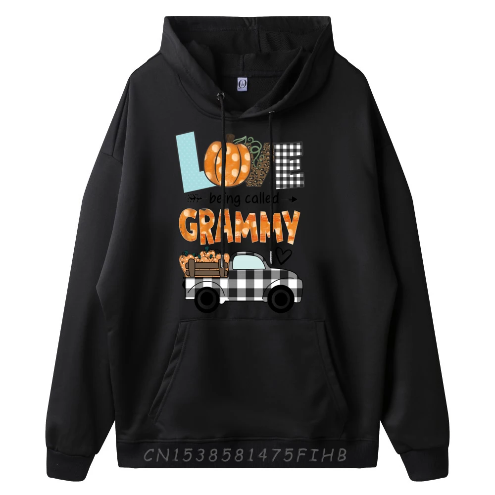 Love Being Called Grammy Pumpkins รถบรรทุกฤดูใบไม้ร่วงฮาโลวีนน่ารักขนาดใหญ่ Hoodie แขนสั้น Tee Hoodie Cinco De Mayo