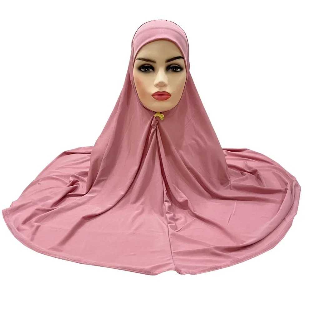 

One Piece Amira Large Overheand Hijab Khimar Pull On Ready Made Instant Scarf Women Muslim Niqab Prayer Burqa Ramadan Full Cover