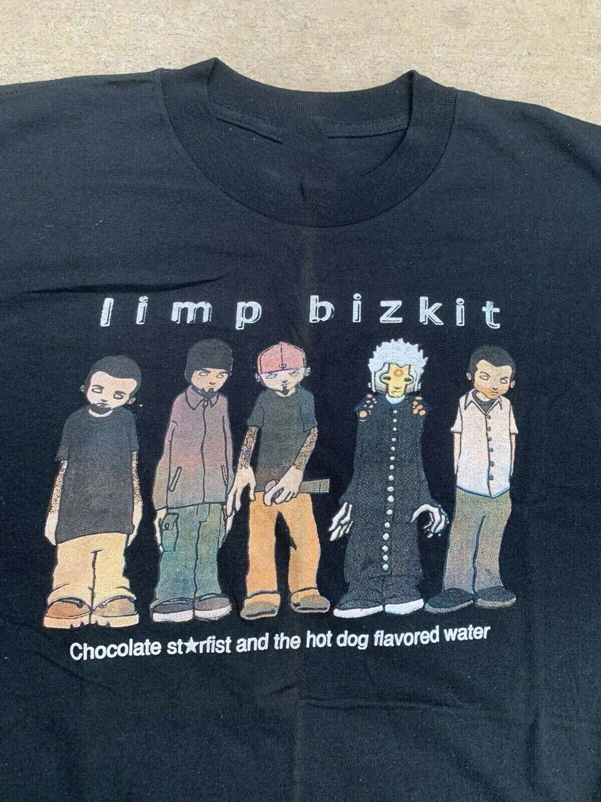 Reprint Limp Bizkit World Tour 2001 Short Sleeve Black Men S-234XL T-Shirt C442