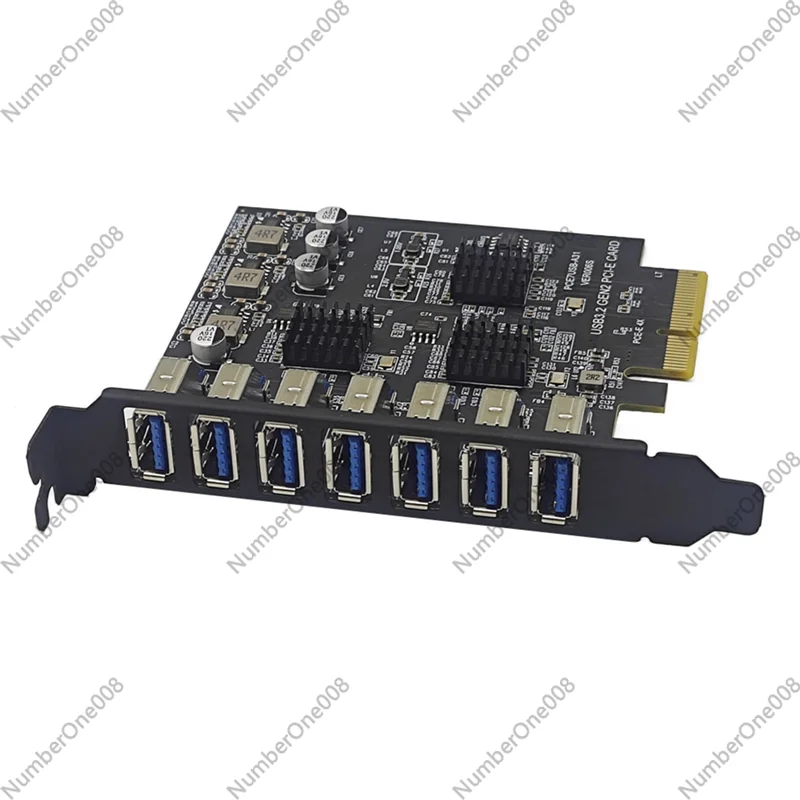 Superior-USB3.2 GEN2 10Gbps Pcie Expansion Card TYPE-A PCI-E 4X To 7 Ports USB 3.0 Expansion Adapter Card PCI-E Controller Card