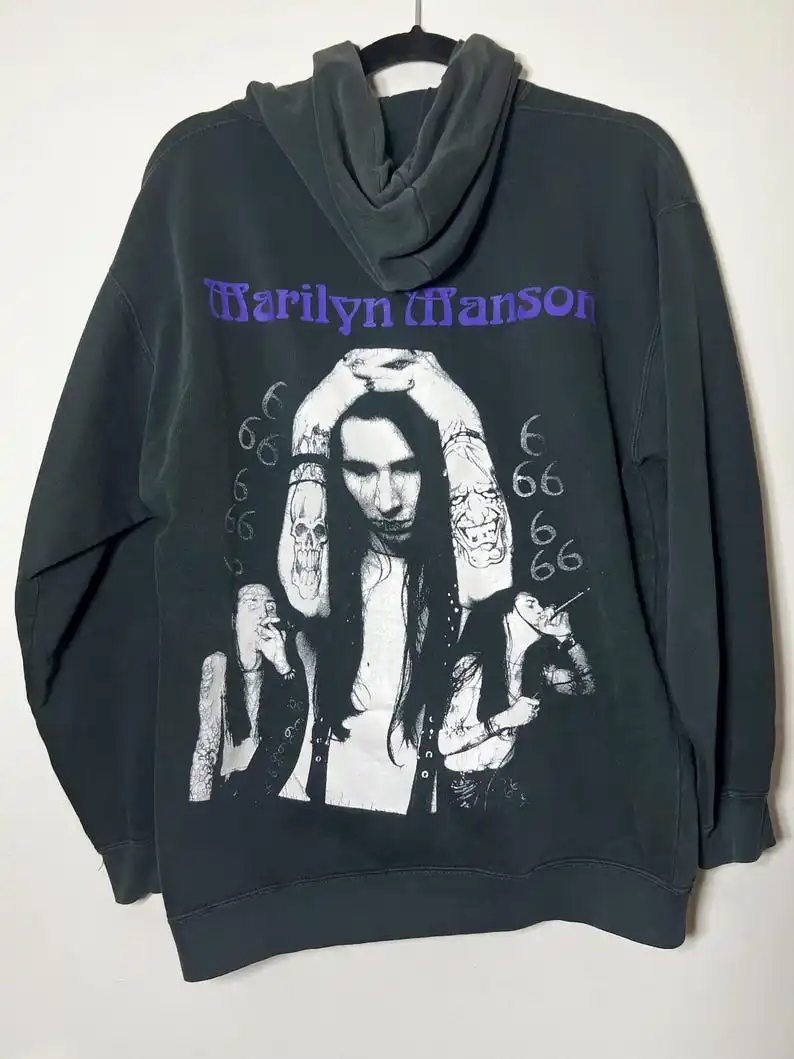 Marilyn Manson New Model personality Clothes hoodies Oversized Unisex Casual Streetwear Fashion Fleece warm Casual Print Couples