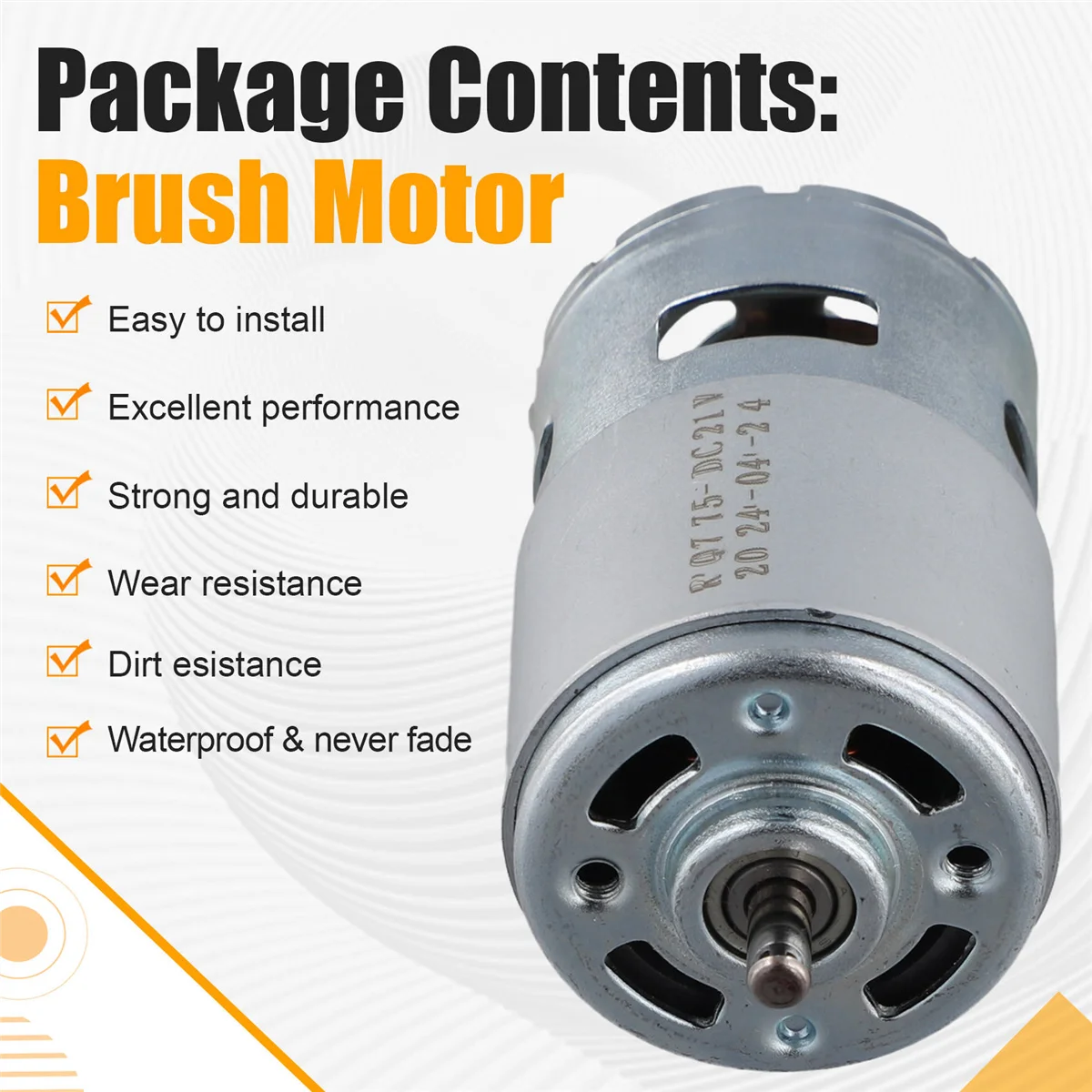 

A10I 775 DC 21V Small Brush Motor High-Speed Silent Motor High-Power Dual Bearing Motor