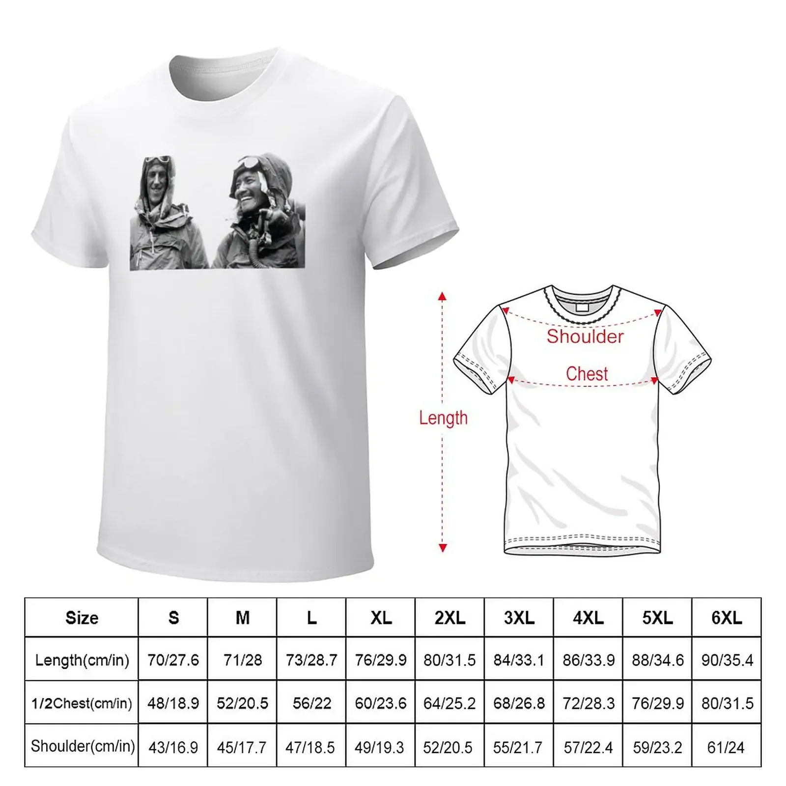 Tenzing Norgay, everest firt ascent T-Shirt summer tops shirts graphic tees slim fit t shirts for men