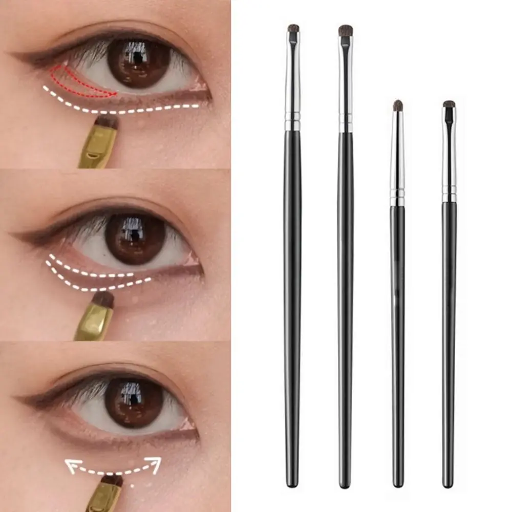 1 pz Pennello per trucco Sbavature Precisione Eyeliner Pennello per sbavature Peli di cavallo Ombretto Pennello per sbavature Piccoli pennelli per trucco per occhi fumosi