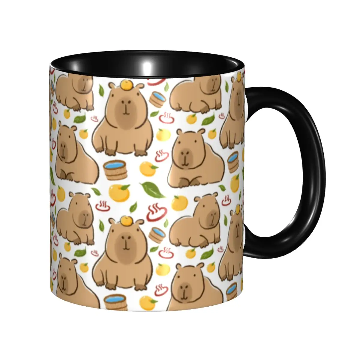 

Capybara Yuzu Onzen Bath Pattern Coffee Mugs DIY Custom Ceramic Milk Tea Mug