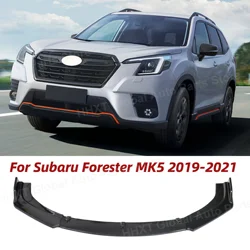 For Subaru Forester 5th 3Pcs Car Front Bumper Lip Spoiler Splitter Diffuser Forester 2.0 E-boxer XE 2019-2021 Bodykits Tuning
