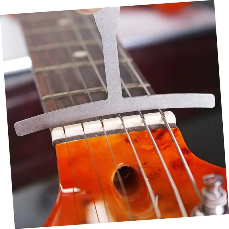 9Pcs Metal Fretboard Radius Gauge Set T‑Shaped 9‑Arc Curvature Ruler Luthier Repair Tool for Musical Instruments