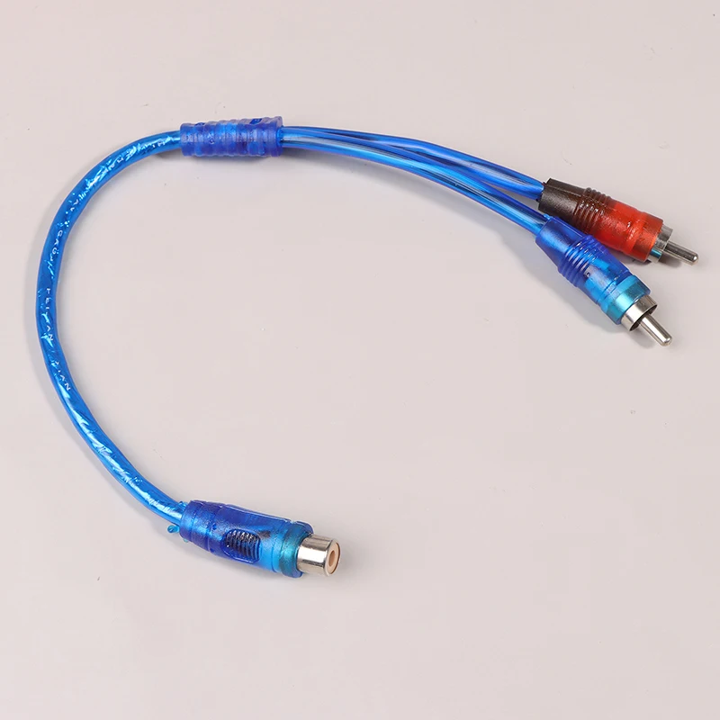 Répartiteur audio MP3 pour voiture, 1RCA femelle vers 2RCA mâle, adaptateur, convertisseur, une femelle vers deux mâles, amplificateur, Y, nouveau