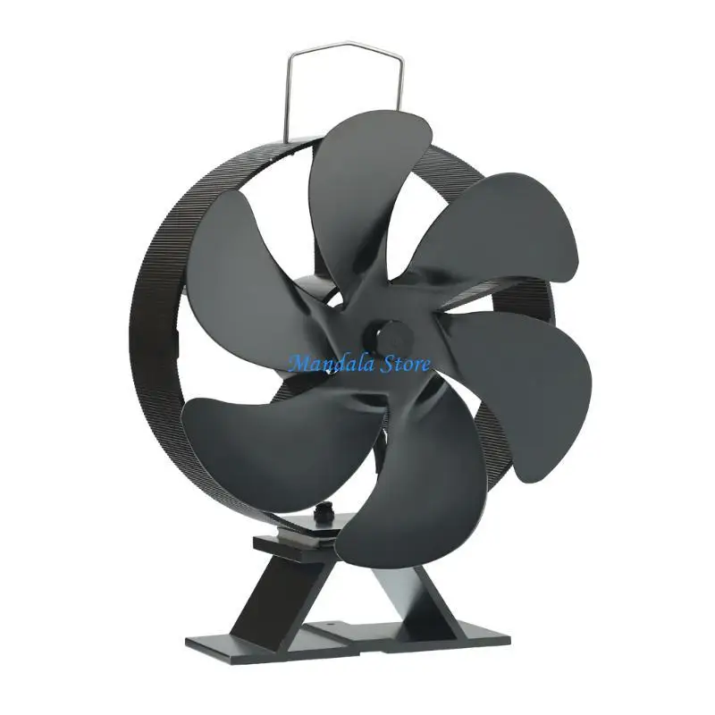 Ventilador horno U2JC, 6 aspas alimentadas por calor, ventiladores para hogar silenciosos, no requiere electricidad, ahorro