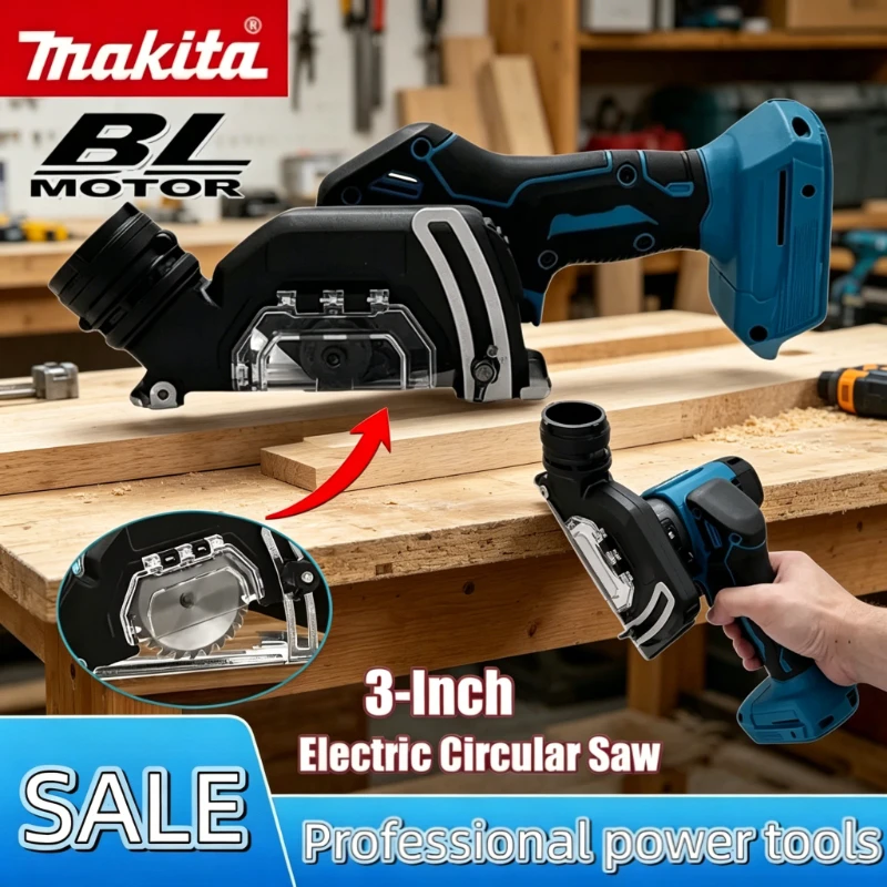 

Аккумуляторная бесщеточная мини-циркулярная пила Makita 3 дюйма, ручная электрическая отрезная шлифовальная машина для аккумуляторов Makita 18В