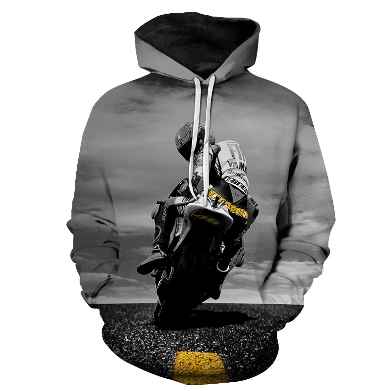 2023 New Fashion Men 3D Hoodie Women Hooded Sweatshirt Printed Motorcycle Outdoor Casual Sportswear Oversized Hoodies Coat Tops