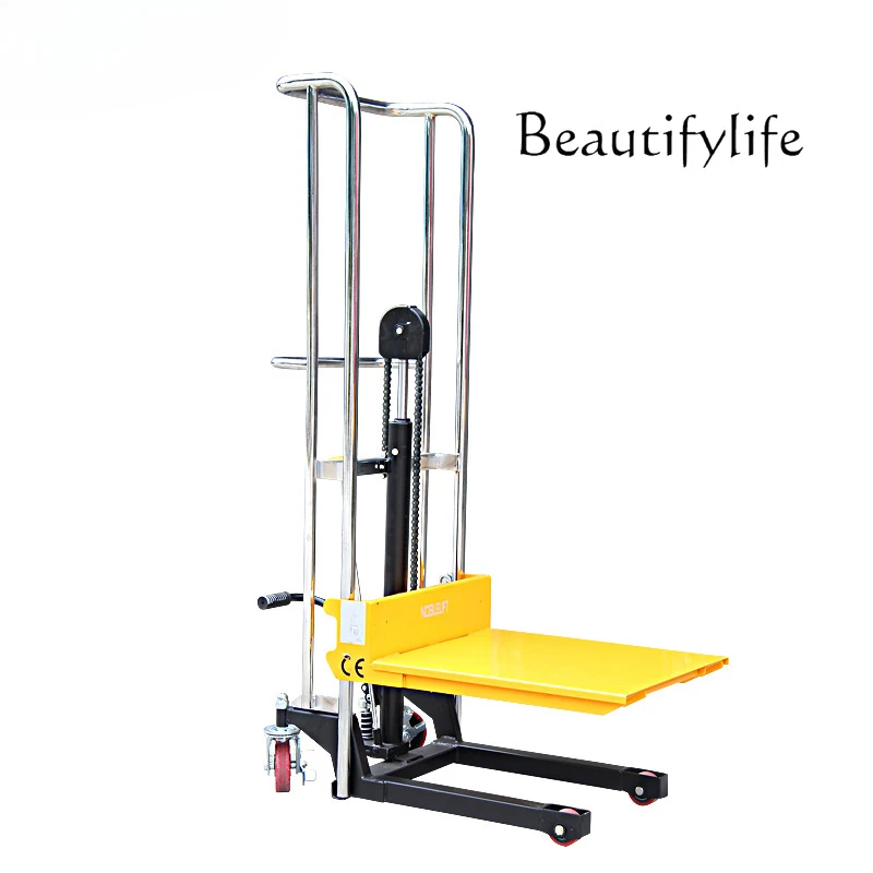 

Manual forklift Hydraulic lift Stacker Small trolley