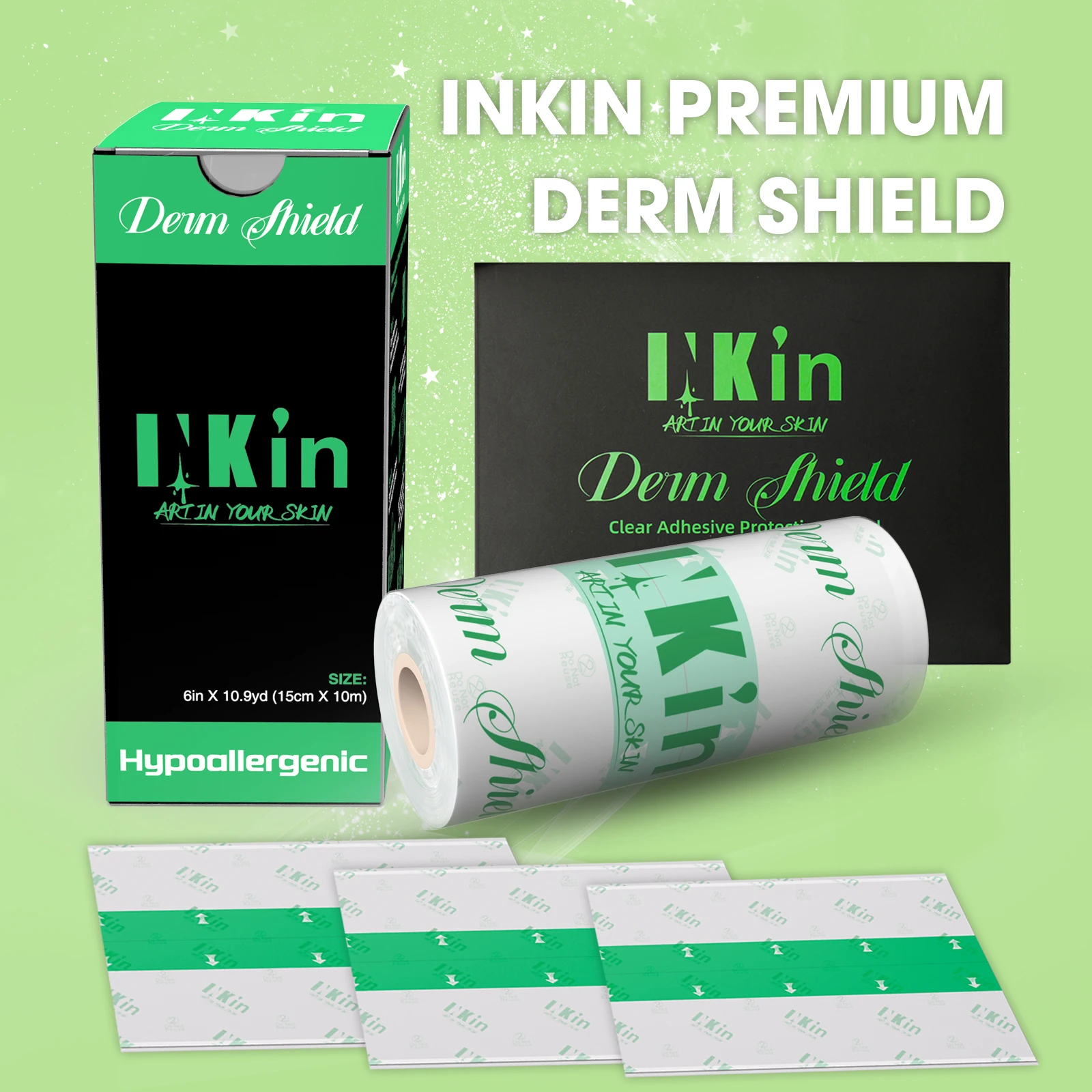 INKIN Premium Derm Shield Waterproof Tattoo Film Aftercare Protective Skin Healing Tattoo Adhesive Bandages Repair Defender