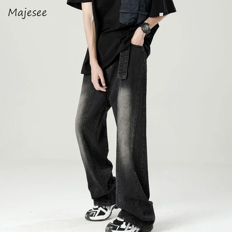 Jean Hipster pour hommes, personnalité, Style américain, drapé, pleine longueur, Streetwear avancé, pantalon en Denim Hip Hop, automne