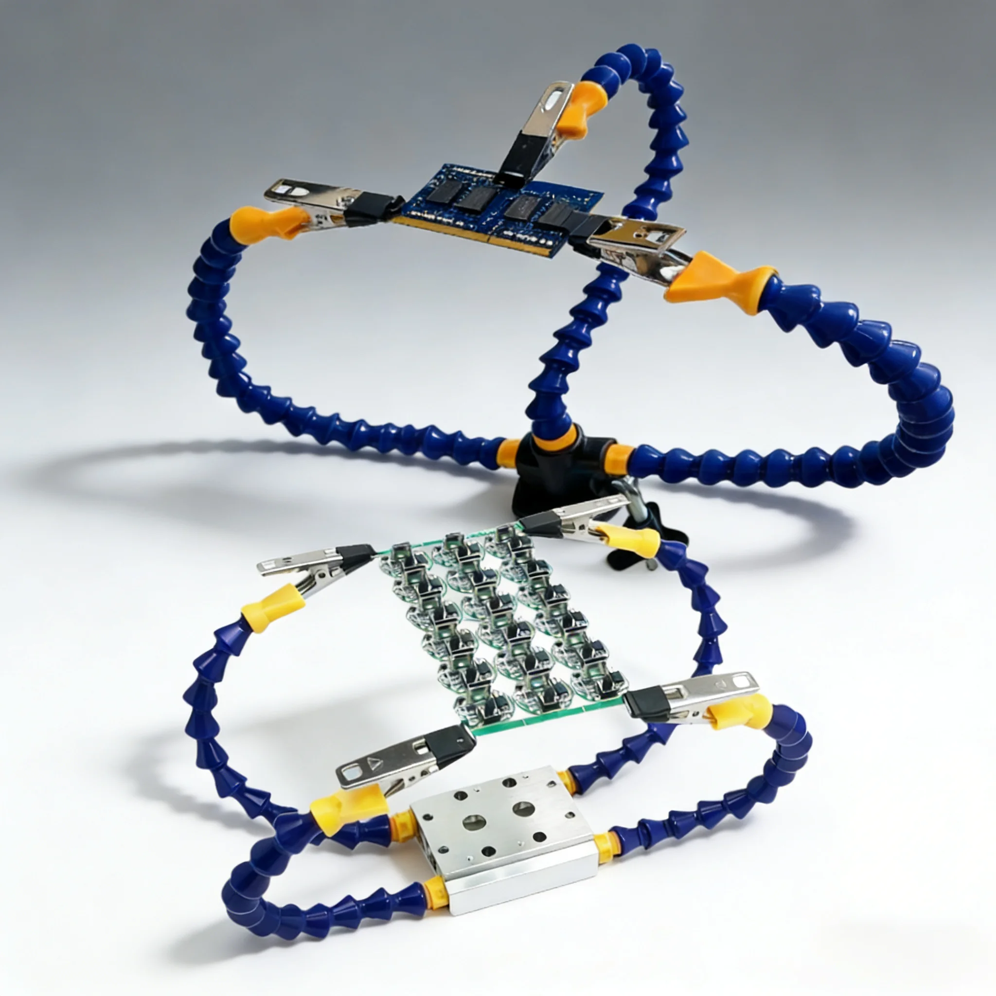 Helping Hands Soldering, Third Hand PCB Circuit Board Holder Flexible Arms with Desk Clamp Base for Electronic Boards Repair