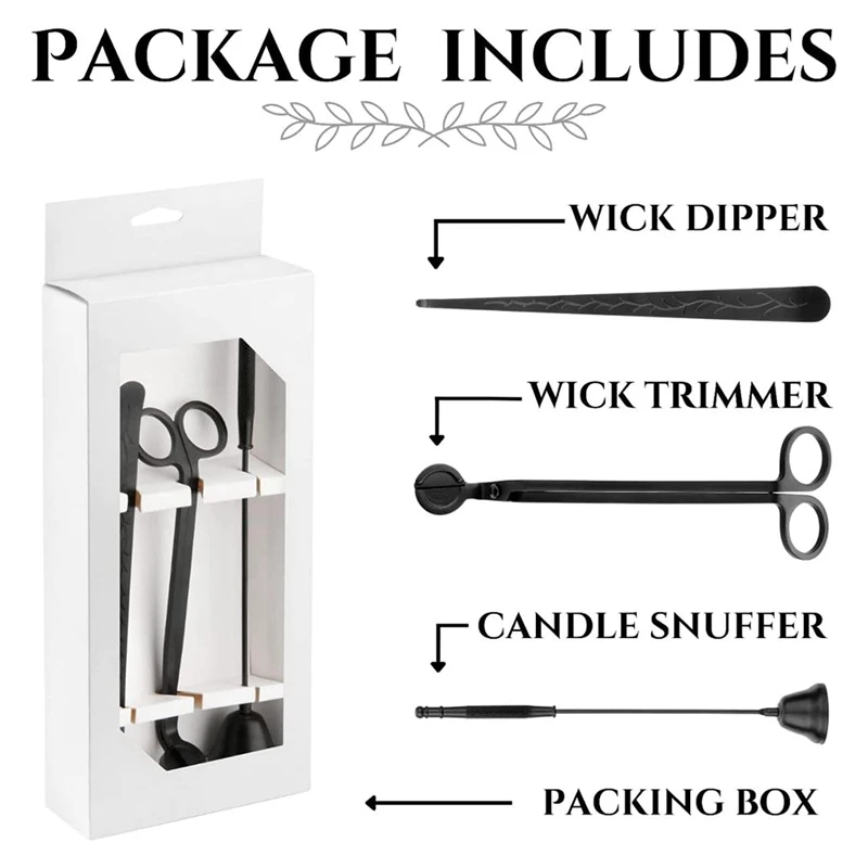 3 In 1 Candle Wick Trimmer Candle Accessories Set Candle Accessories Metal For Candle Care Candle Kit