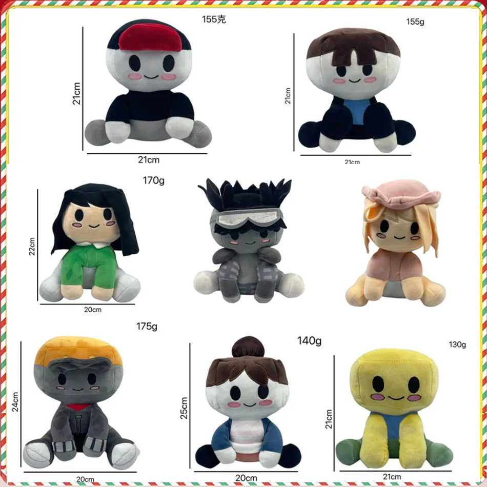 

2026 New Blox Buddies Plush Toys Cartoon Girl Black with Hat Yellow Decorative Doll Home Room Gifts for Kids