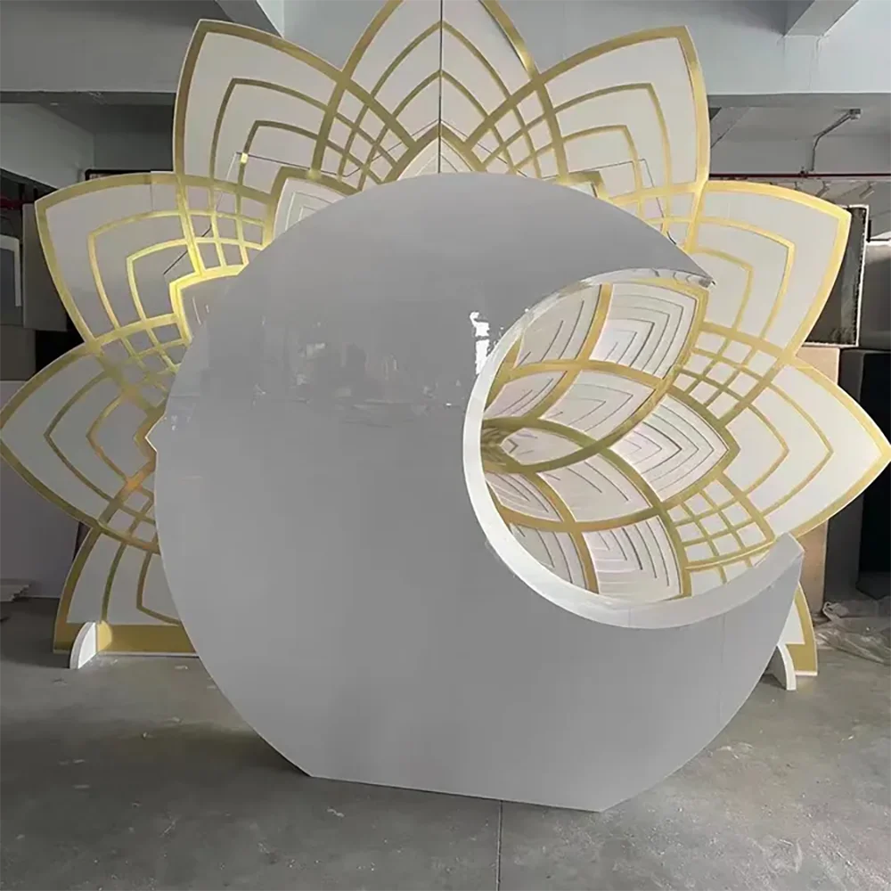 

B-22 Factory Direct Sales PVC Decorative Panels Wedding Supplies White Acrylic Backdrop For Sale