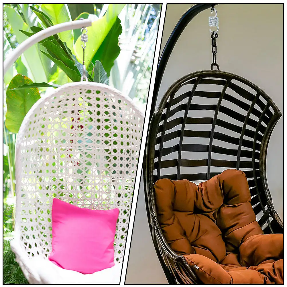 4Pcs Heavy Duty Steel Hammock Chair Spring for Hanging Chairs Swings Punching Bags Plants Low Noise Industrial Grade