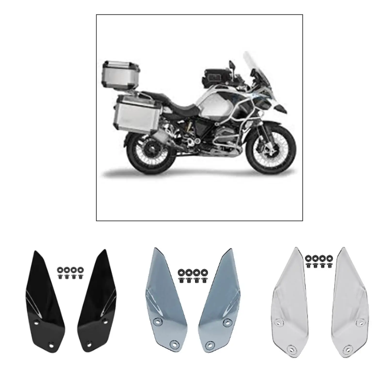 

2x Motorcycle Wind Windplace Side Acrylic for BMW R1200GS ADV 14-20