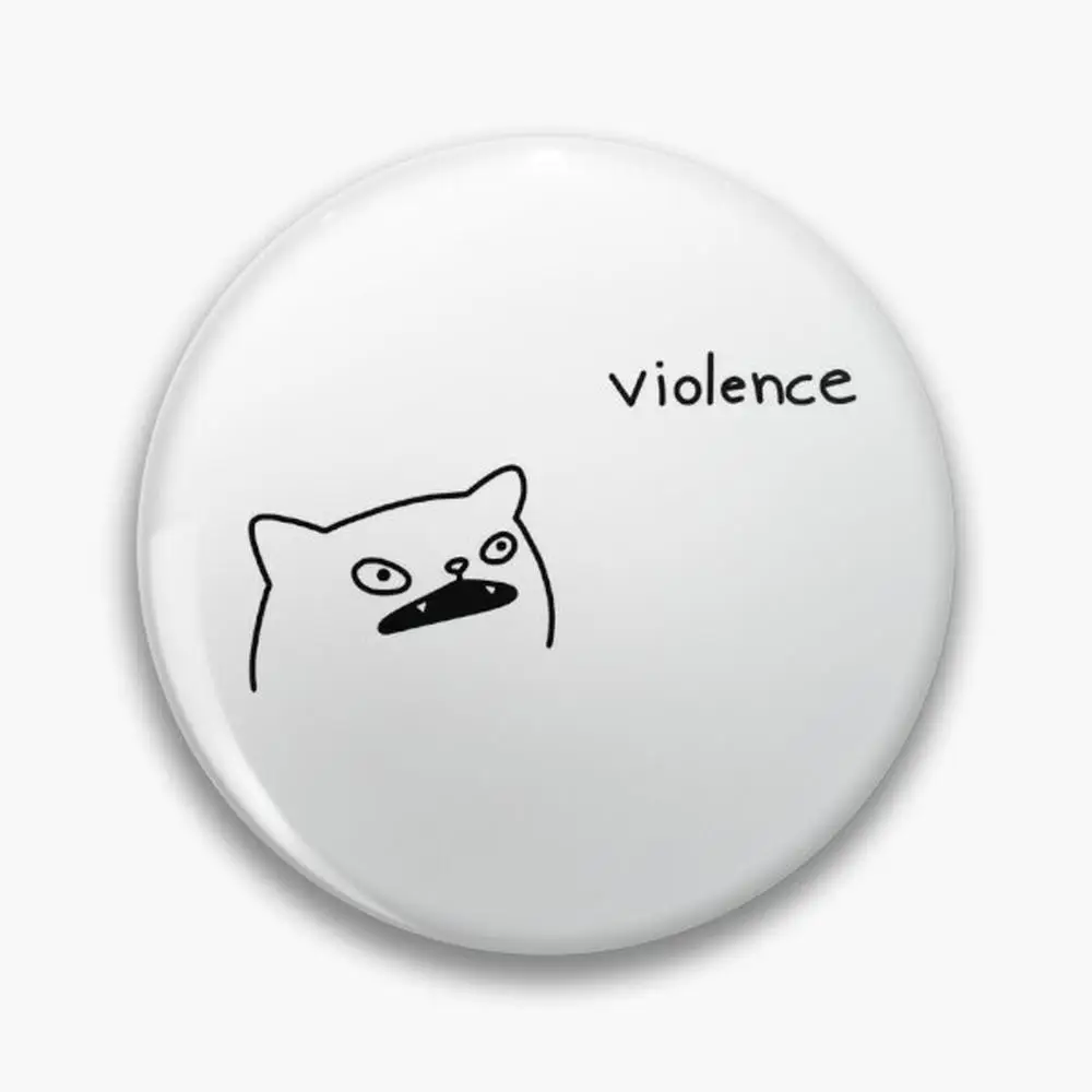 violencia Pin Buttons Brooches  Jewelry Accessory Customize Brooch Fashion Lapel Badges