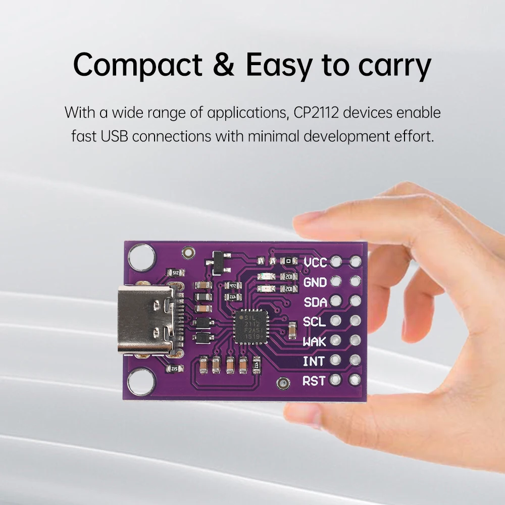 CP2112 Module USB To SMBus/I2C USB To I2C Communication Module Type-C CCS811 Debugging Board 194 Byte One-time Programmable ROM