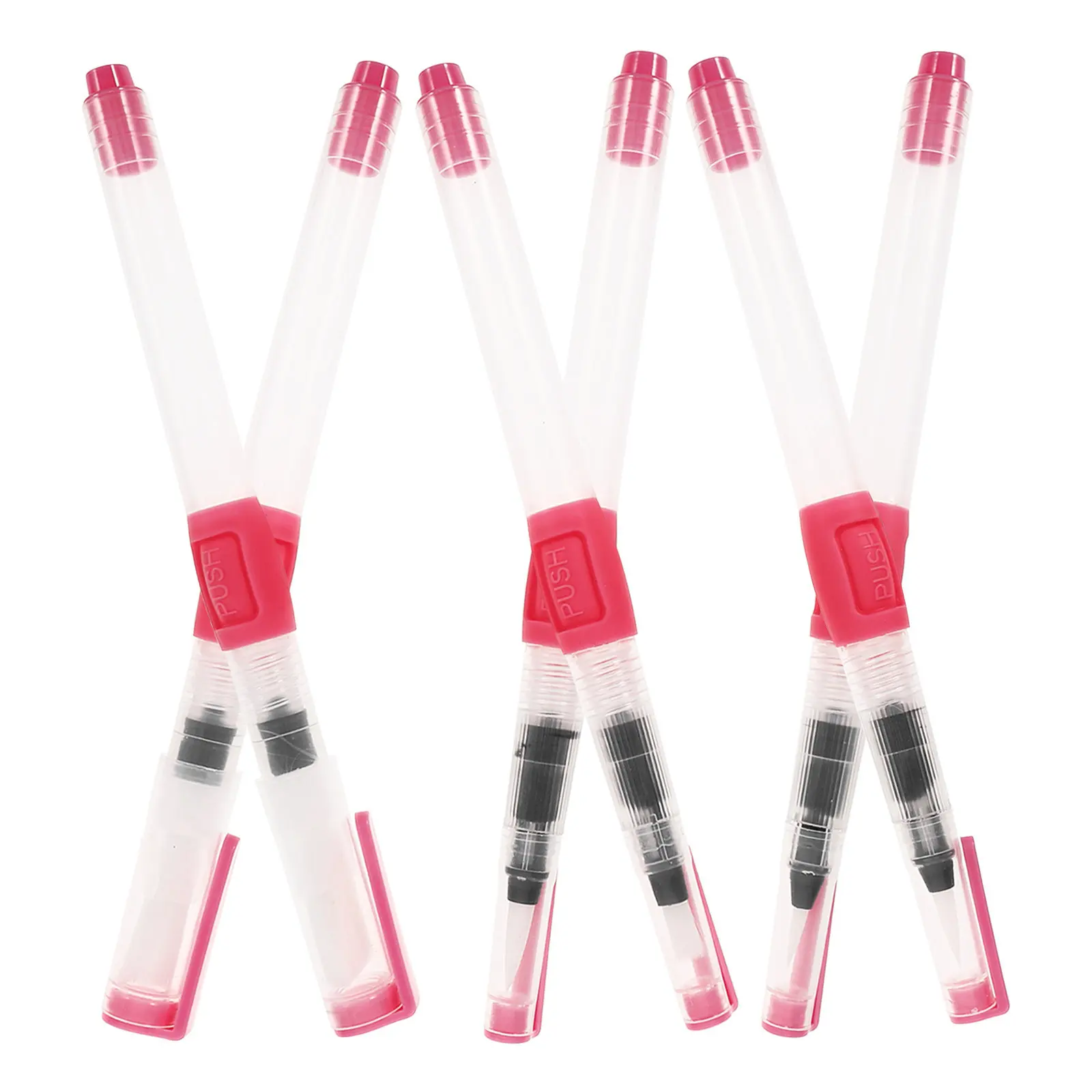 6Pcs Water Brush Pens Set Professional Watercolor Brush Pens for Artists Watercolor Markers Hand Painting Portable Water