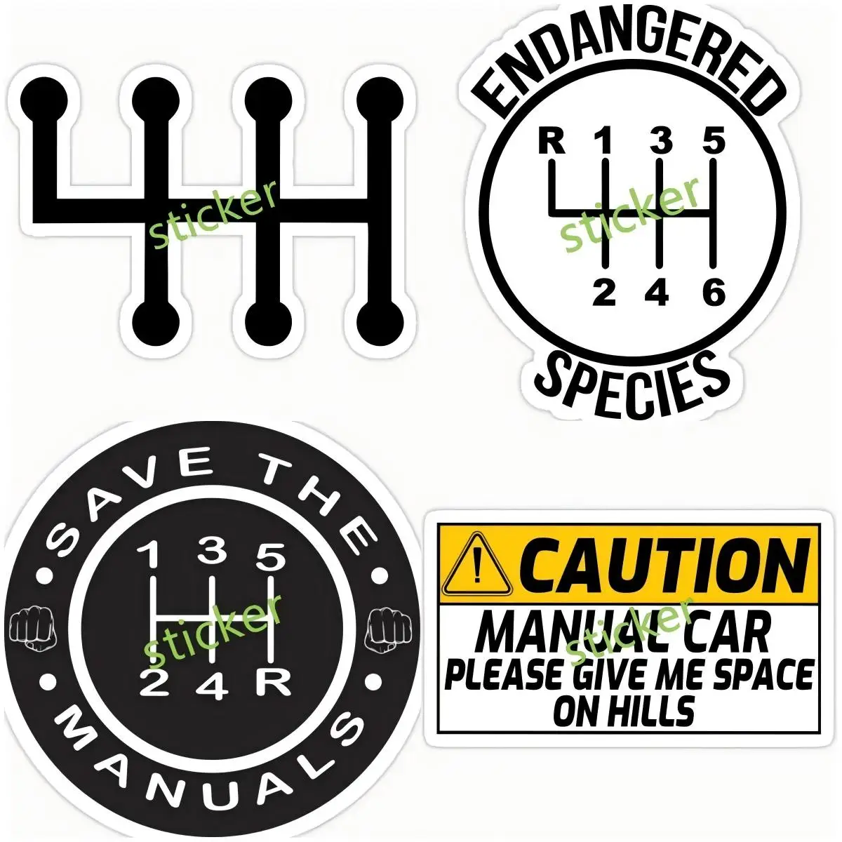 

Manual Transmission Drivers Club Sticker Car Sticker Funny Car lights Decals Waterproof Vinyl Car Wrap 3D Decoration
