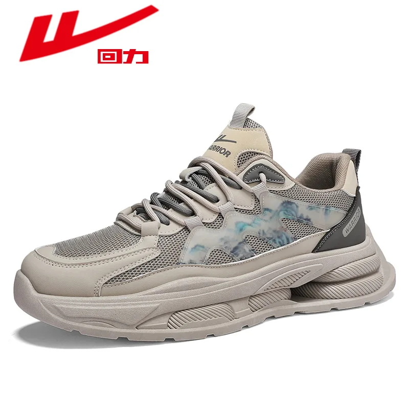 Warrior-Zapatillas de correr para hombre, zapatos informales transpirables, cómodos, antideslizantes, con absorción de impacto, ligeras, deportivas masculinas