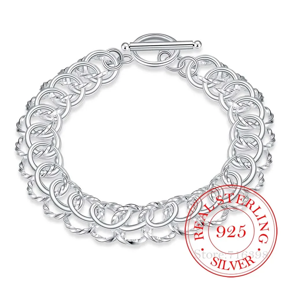 925 Sterling Silver Bracelet Vintage Centipede TO Chains Bracelets & Bangles Chains For Men and Women Fine Jewelry Party Gift