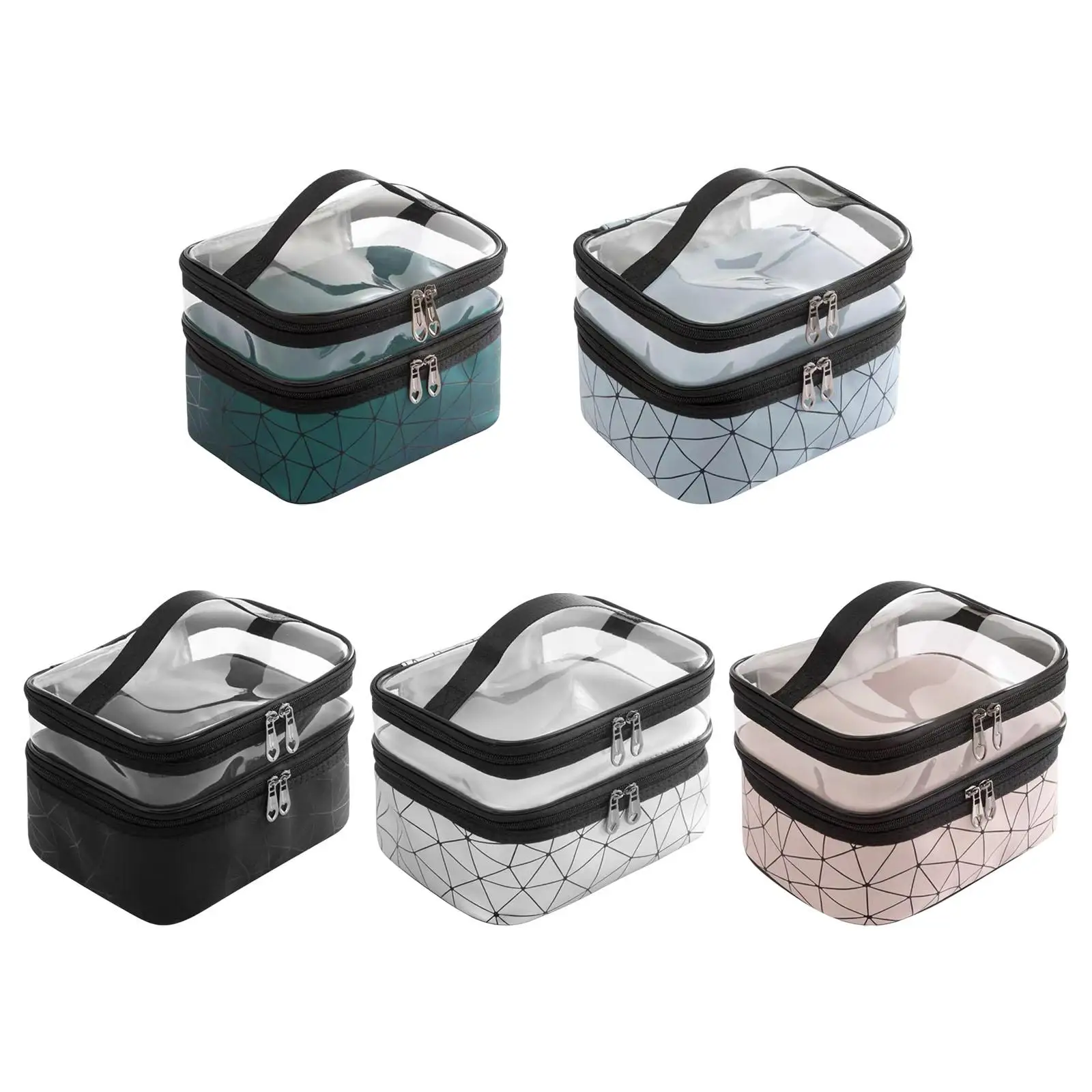 Makeup Cosmetic Bag Transparent Visible for Toiletries Shampoo Jewelry