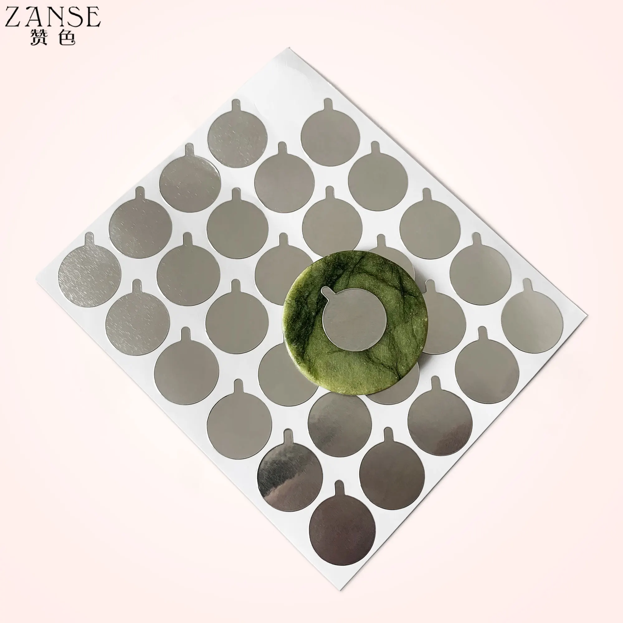 300Pcs Disposable Eyelash Glue Holder Foil Pallet Eyelash Extension Glue Pads Lashes Stickers Stand on Jade Stone