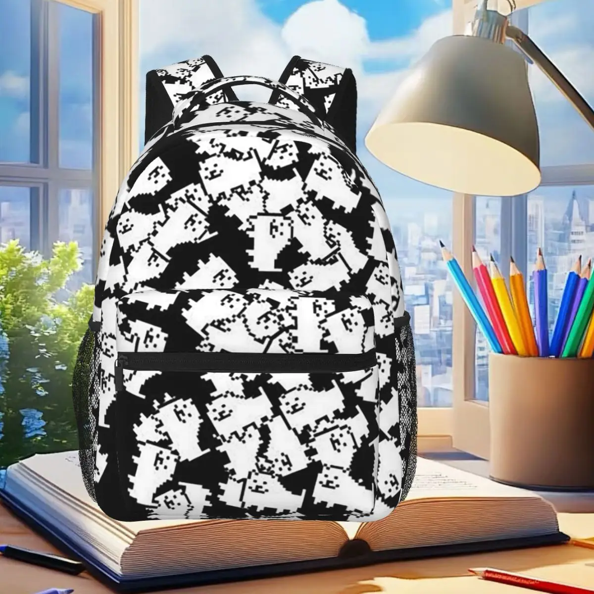 

Undertale Annoying Dog Video Game Cute Backpack Student Boys Girls BookBag School Bag Laptop Shoulder Bags for Men Women