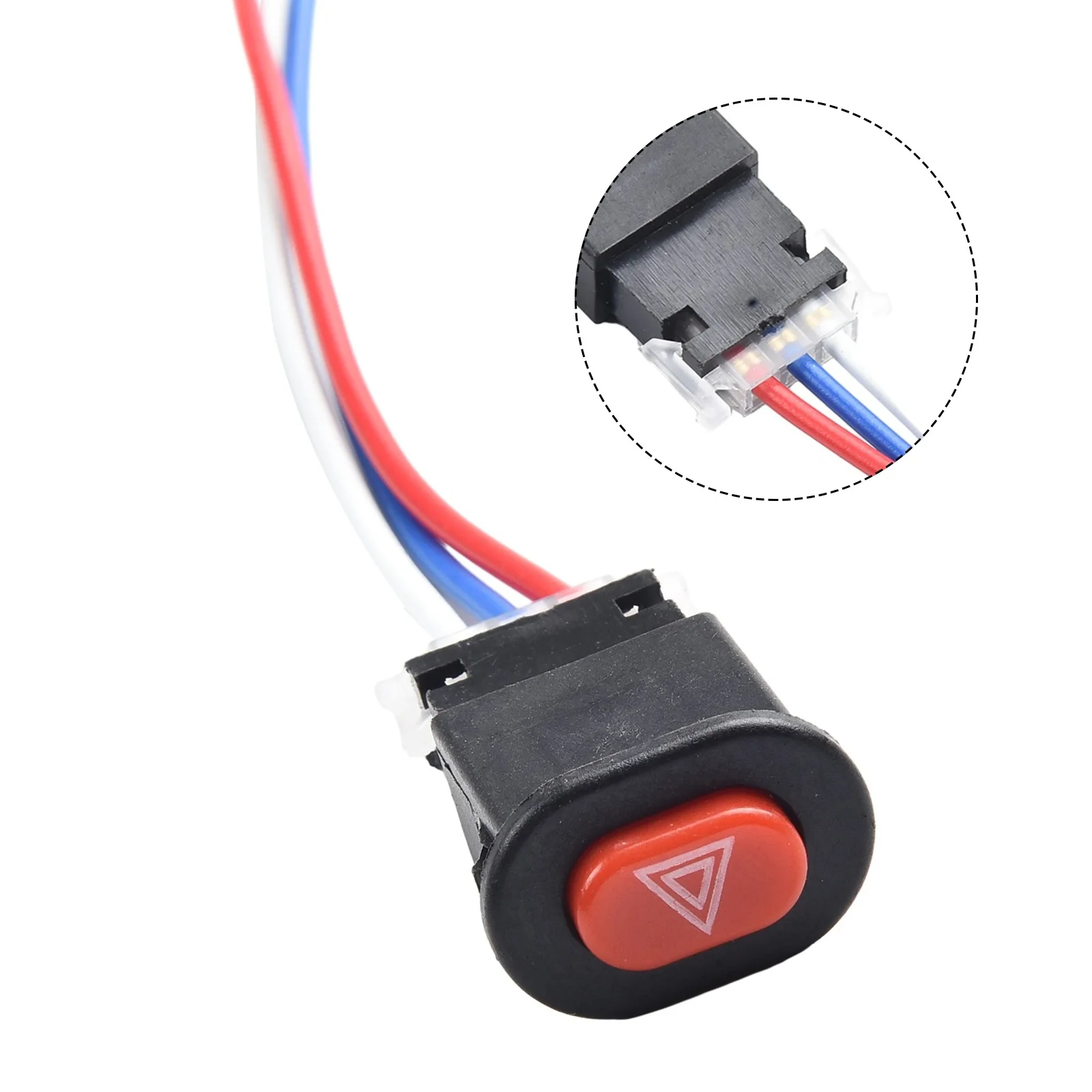 Motorcycle Switches 12V-24V 5A Motorcycle Switch Hazard Light Switch Button Double Flash Lamp Switch