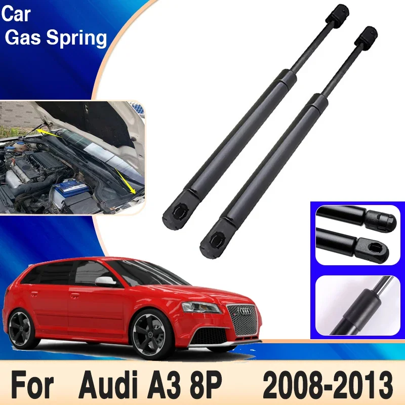 

Car Engine Hydraulic Rod For Audi A3 8P Accessories 2008~2013 2011 Front Hood Supporting Strut Spring Shock Bars Car Accessories