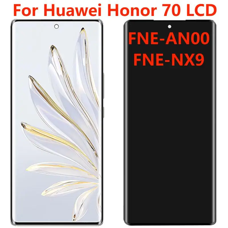 For Huawei Honor70 FNE-AN00 Display With Frame Original 6.67'' Honor70 FNE-NX9 LCD Touch Screen Digitizer Assembly Replacement