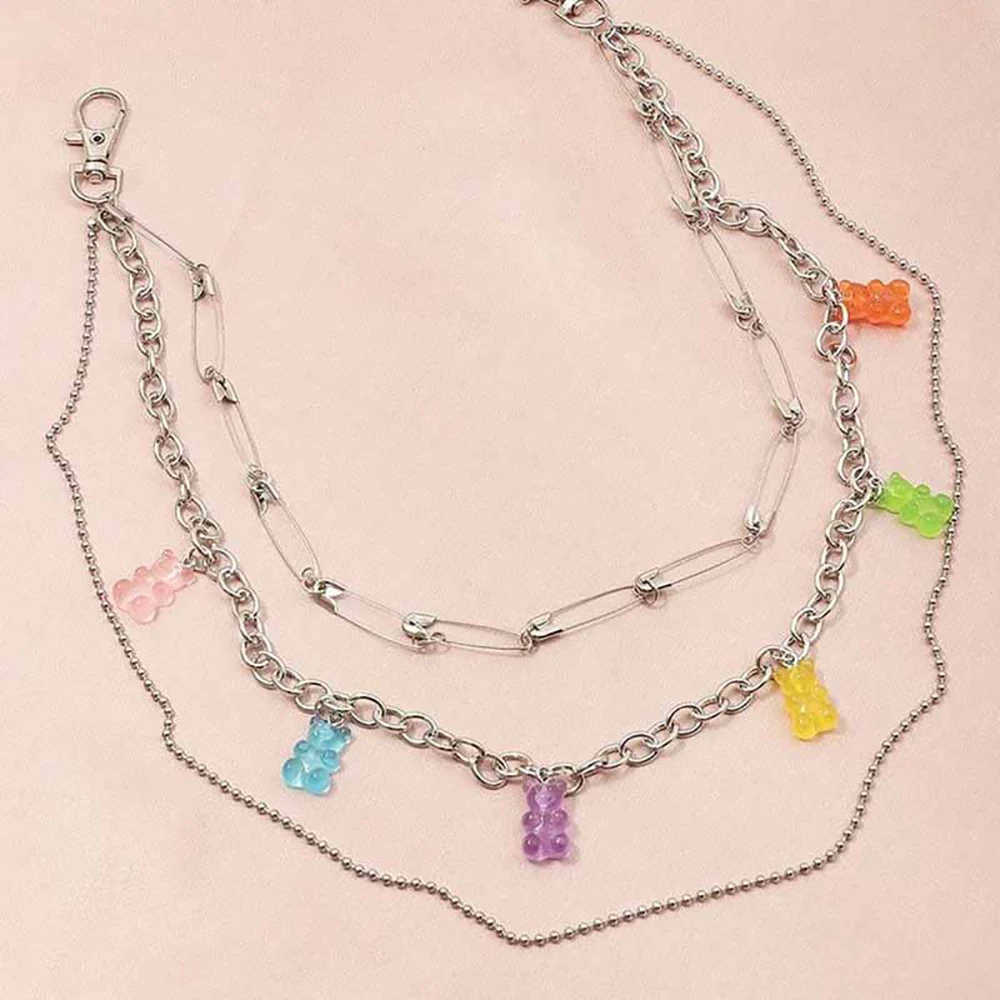 

Fashion Simple Boho Styles Alloy Girl Hip Hop Jeans Chain Belt Chain Bear Waist Chain Jewelry Gift