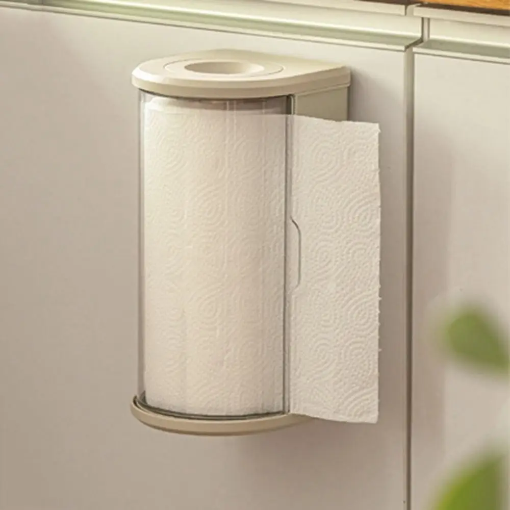 Plastic Wall Mounted Dustproof Tissue Box Waterproof Large Capacity Toilet Roll Paper Box with Lid Clear Tissue Storage Box