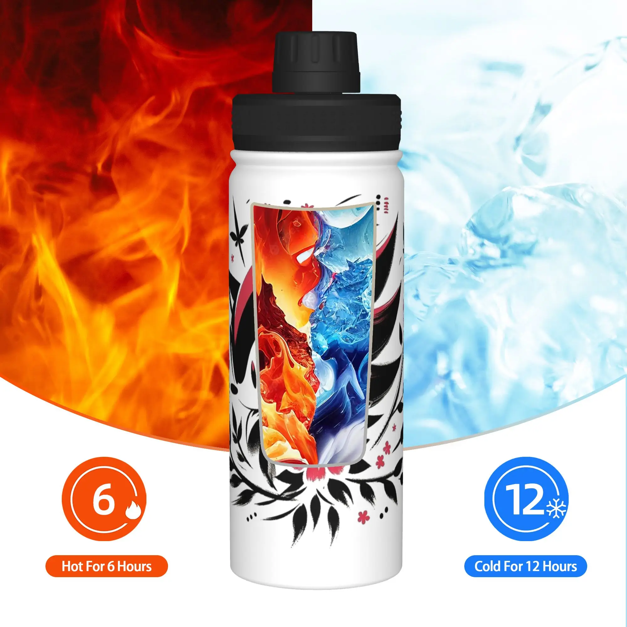 Shadow The Hedgehogs 18OZ Sports Insulated Kettle Coffee Cups Vacuum Flask Outdoor Mug Hot Cold Drink view 6