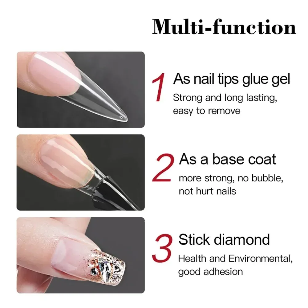 OXXI PROFESSIONAL Żelowy Lakier do Sztucznych Paznokci 15ml Półtrwałe Sztuczne Paznokcie z Klejem Gellac Porady Manicure Hybrydowy Lakier UV LED