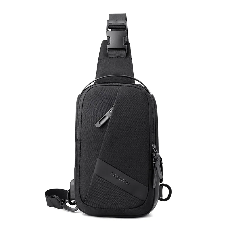 New Fashionable Men's Single-shoulder Bag, Lightweight Oxford Fabric Crossbody Bag, Multi-functional Outdoor Sports Chest Bag