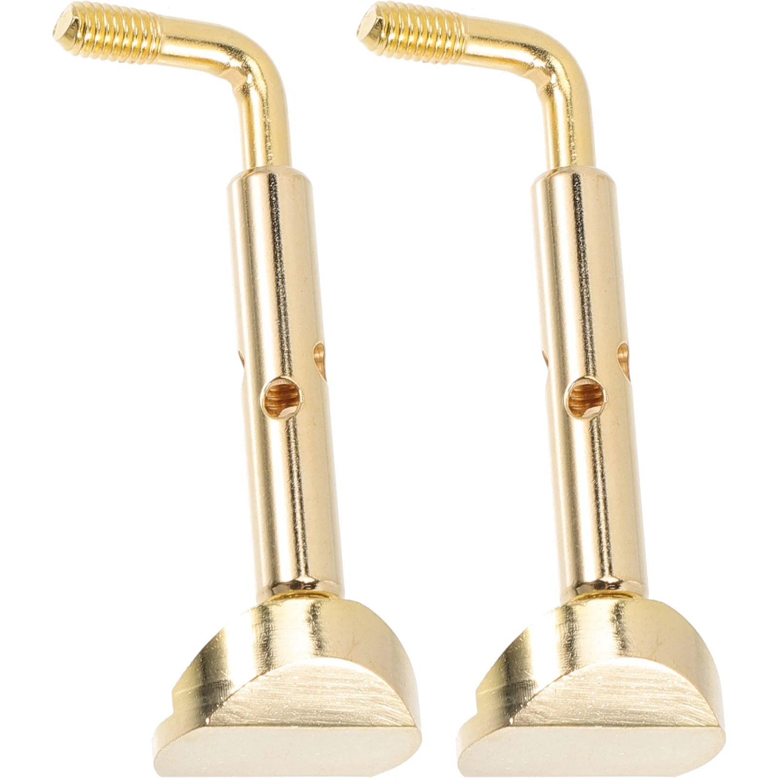 

2 Pcs Chin Rest Screw Violin Parts Full Component Accessories Shoulder Black Brass