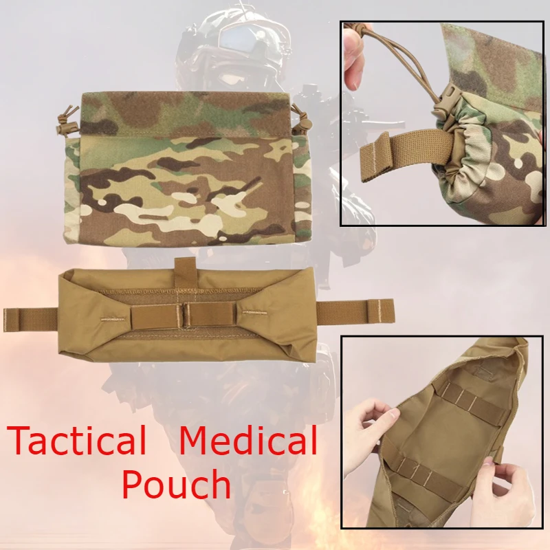 

Military IFAK Tactical Medical Pouch1000D Nylon Roll First Aid Kit Rapid Belt Bag for Airsoft Hunting EDC Survival Gear
