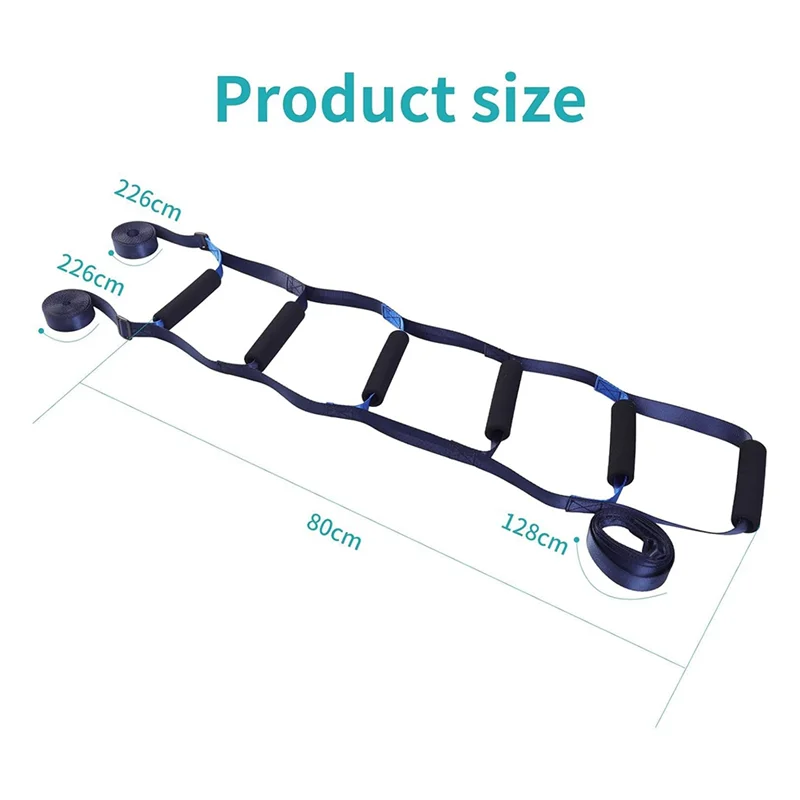 A74E-Bed Ladder Assist Aiuto per trazioni con maniglie antiscivolo e altezza regolabile, ausilio per la mobilità degli anziani per carichi pesanti