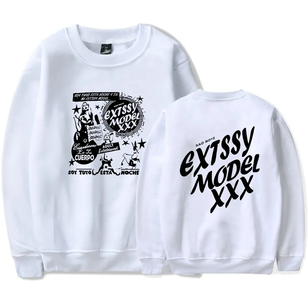 Junior H Extssy Model Sad Boyz Mania Tour 2024 Merch Sweatshirt  Long-Sleeved  Casual Man/Woman  Streetwear HipHop Pullover 